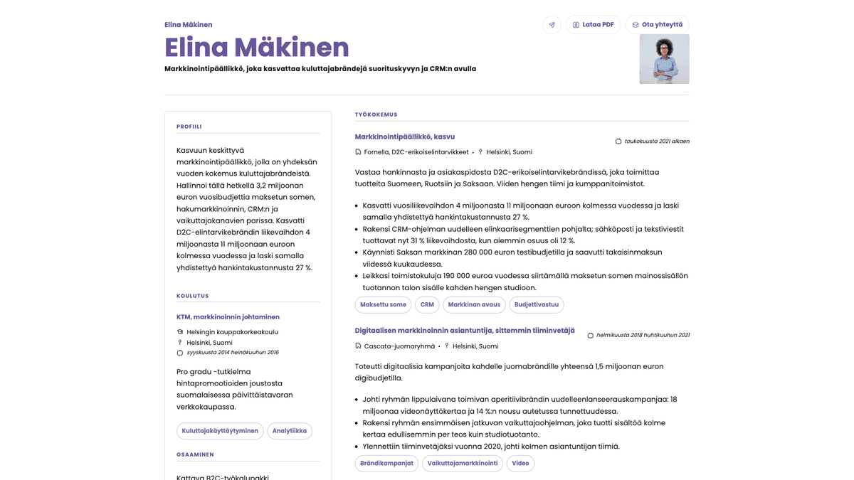Opal online resume example