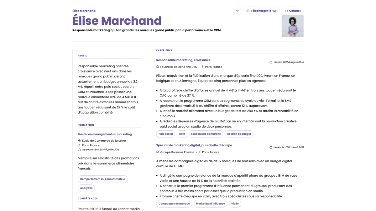 Opal online resume example