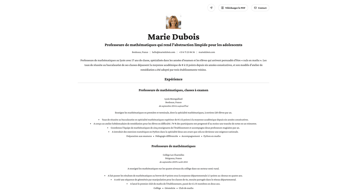 Topaz online resume example