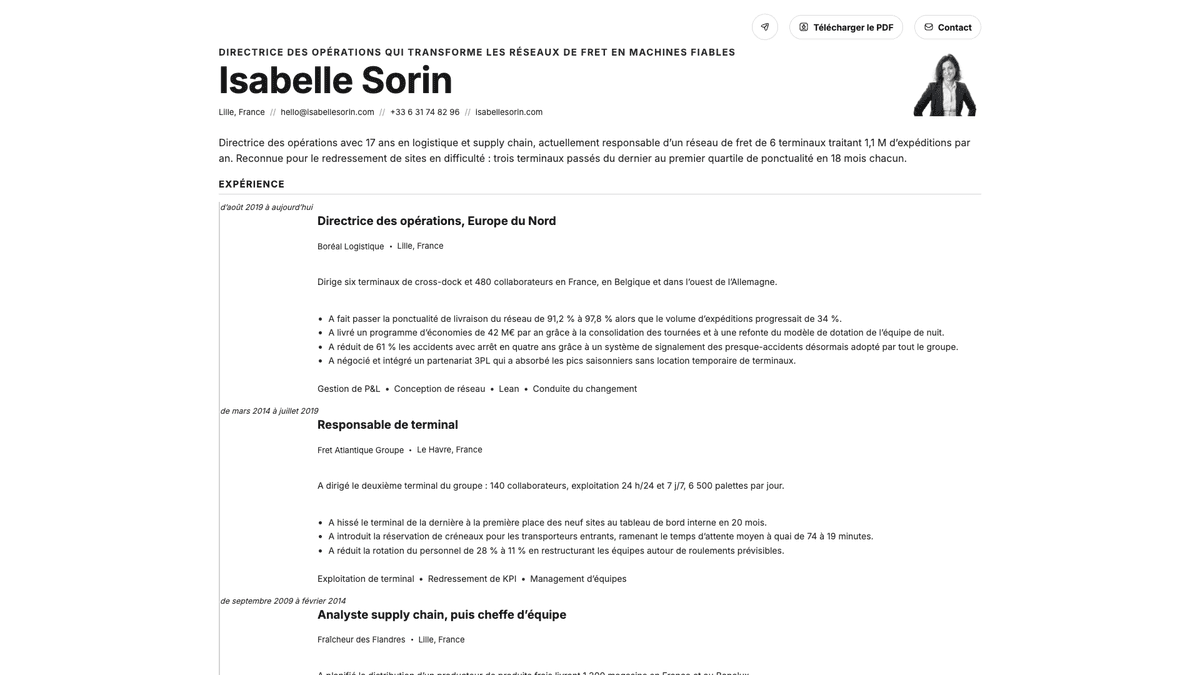 Zinc online resume example
