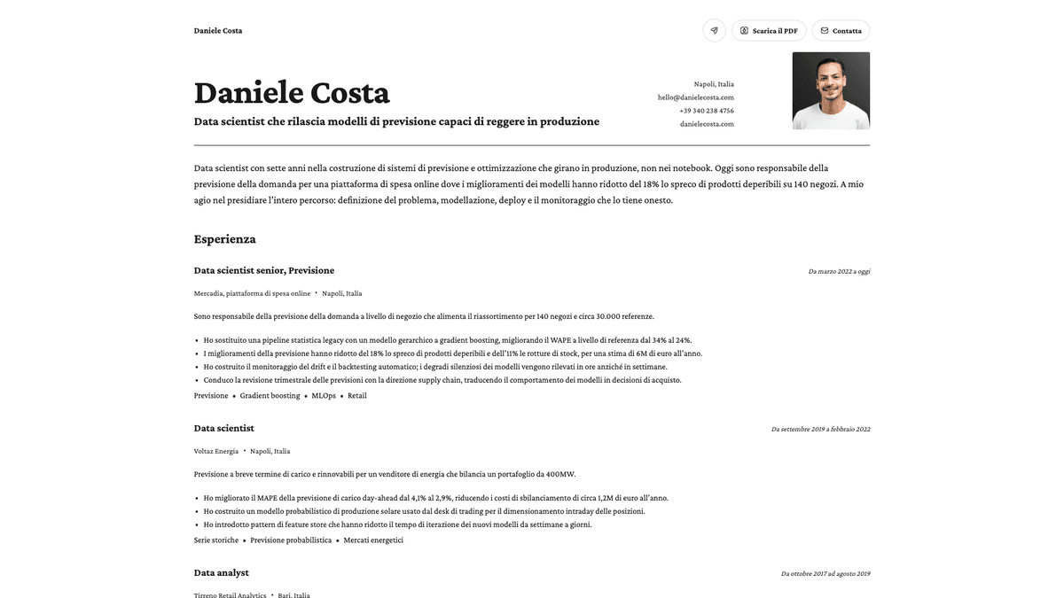 Cobalt online resume example