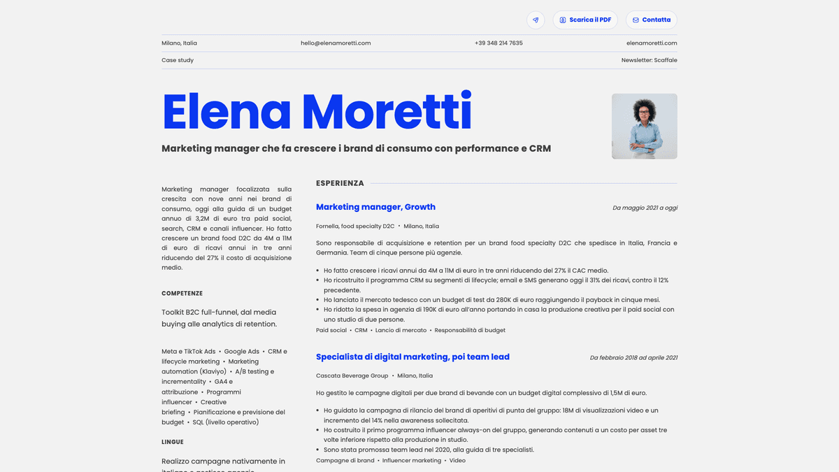 Fern online resume example