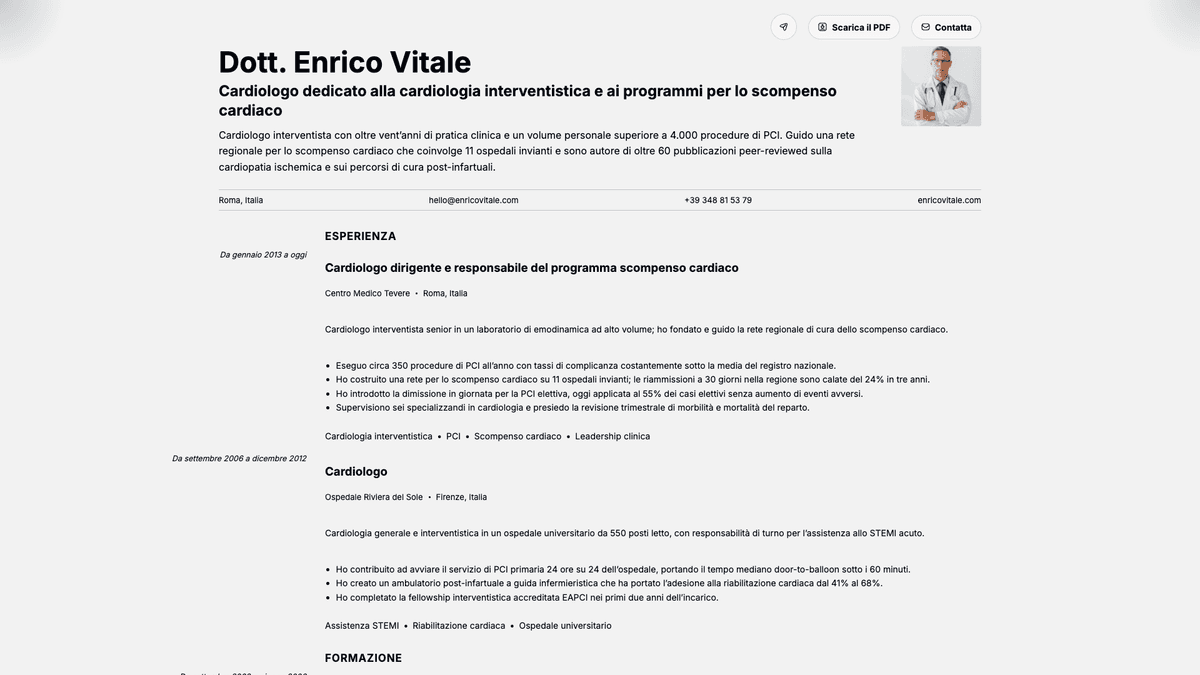 Marble online resume example