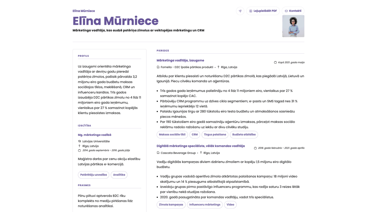 Opal online resume example