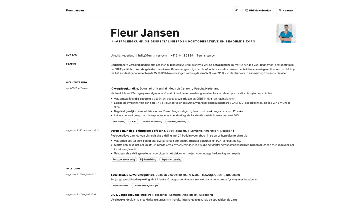 Ivory online resume example