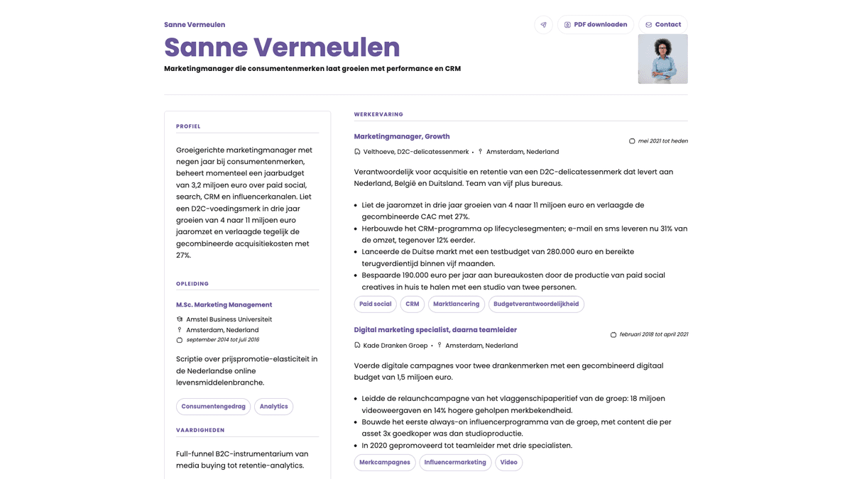 Opal online resume example
