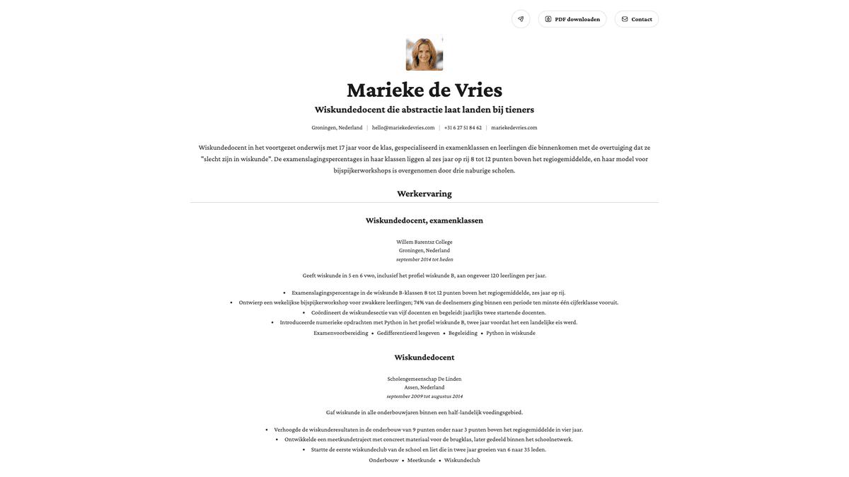 Topaz online resume example