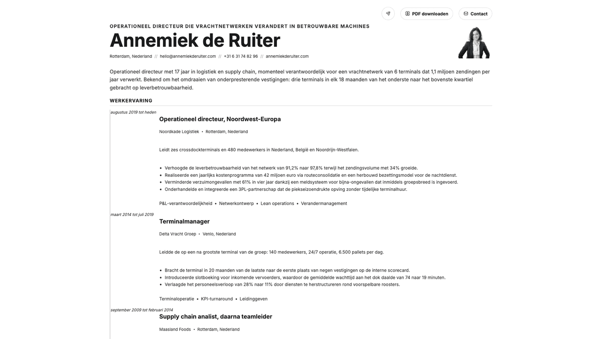 Zinc online resume example