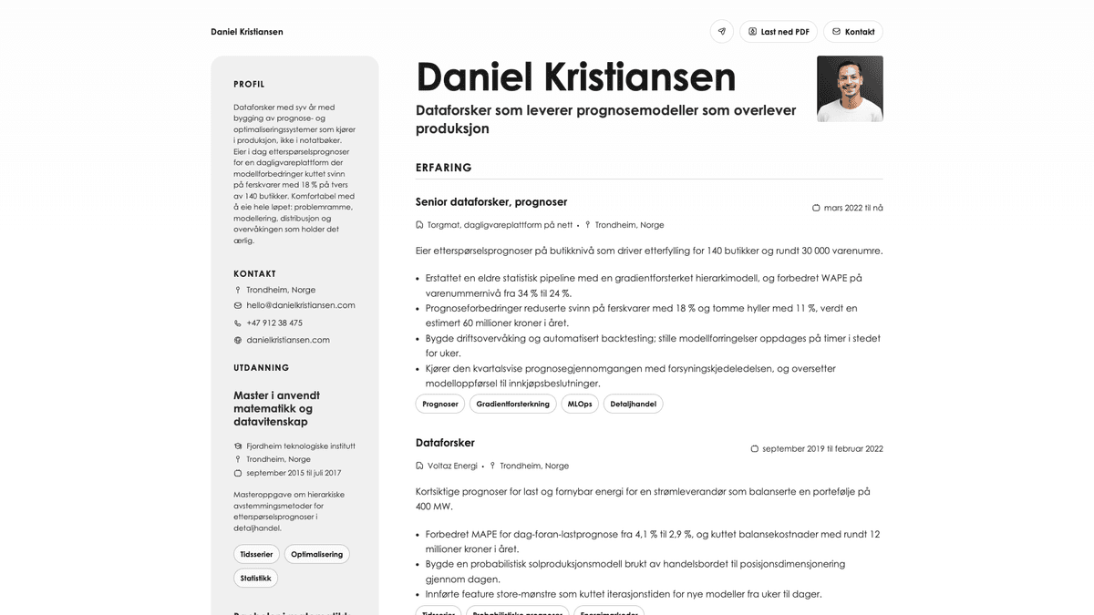Aurum online resume example