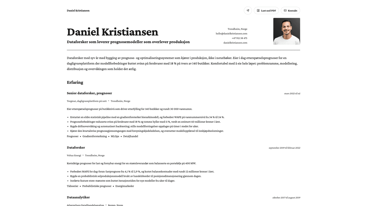 Cobalt online resume example