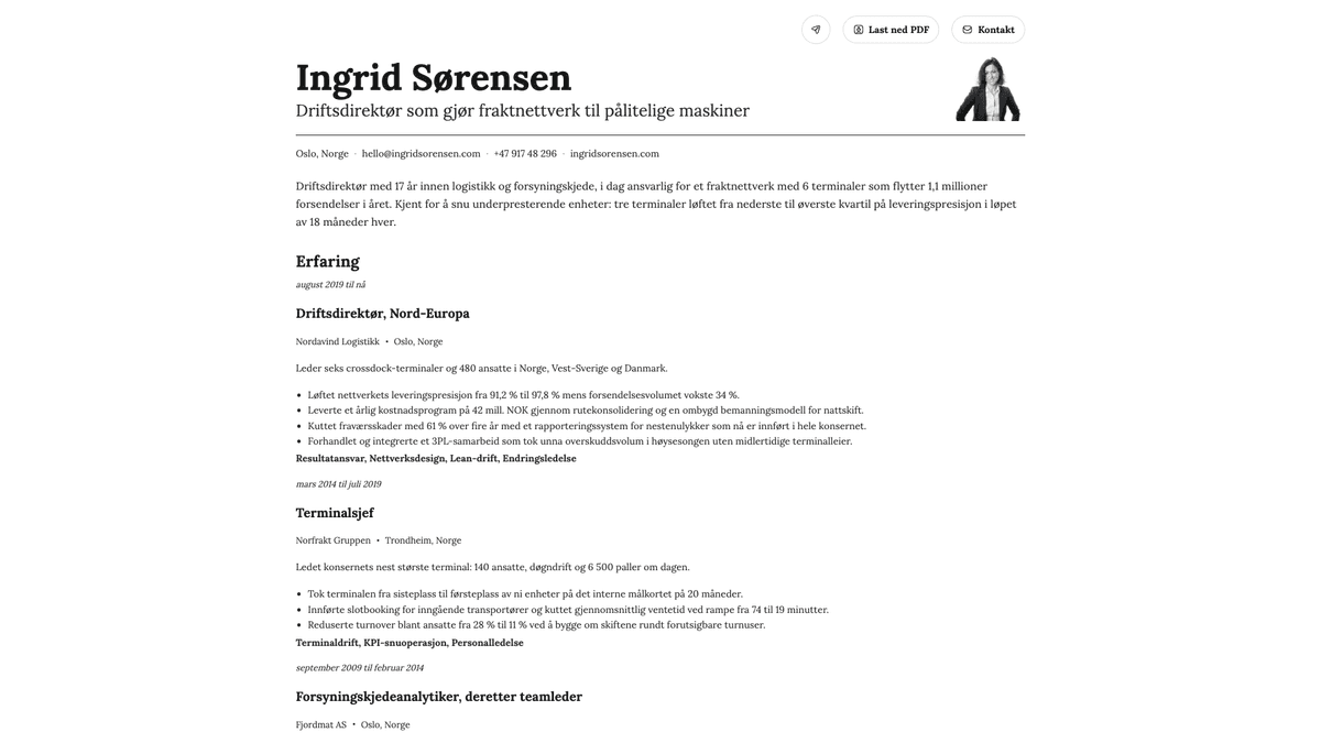 Nickel online resume example