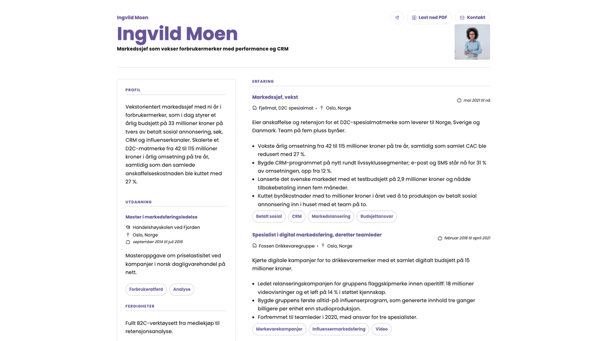 Opal online resume example