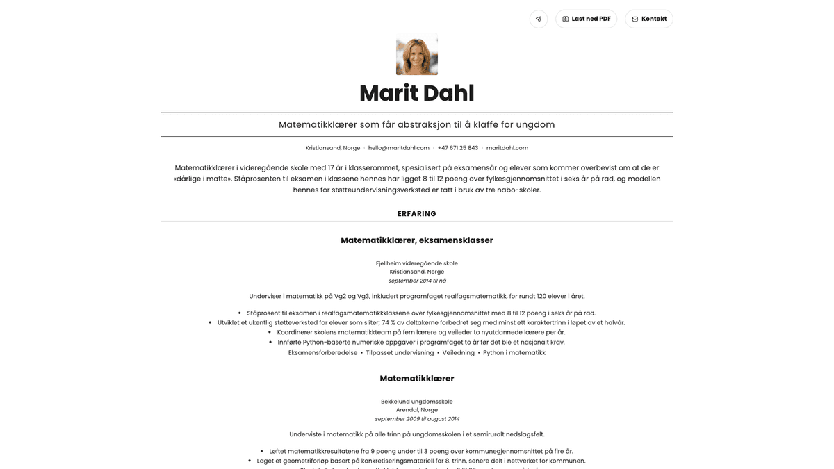 Quartz online resume example