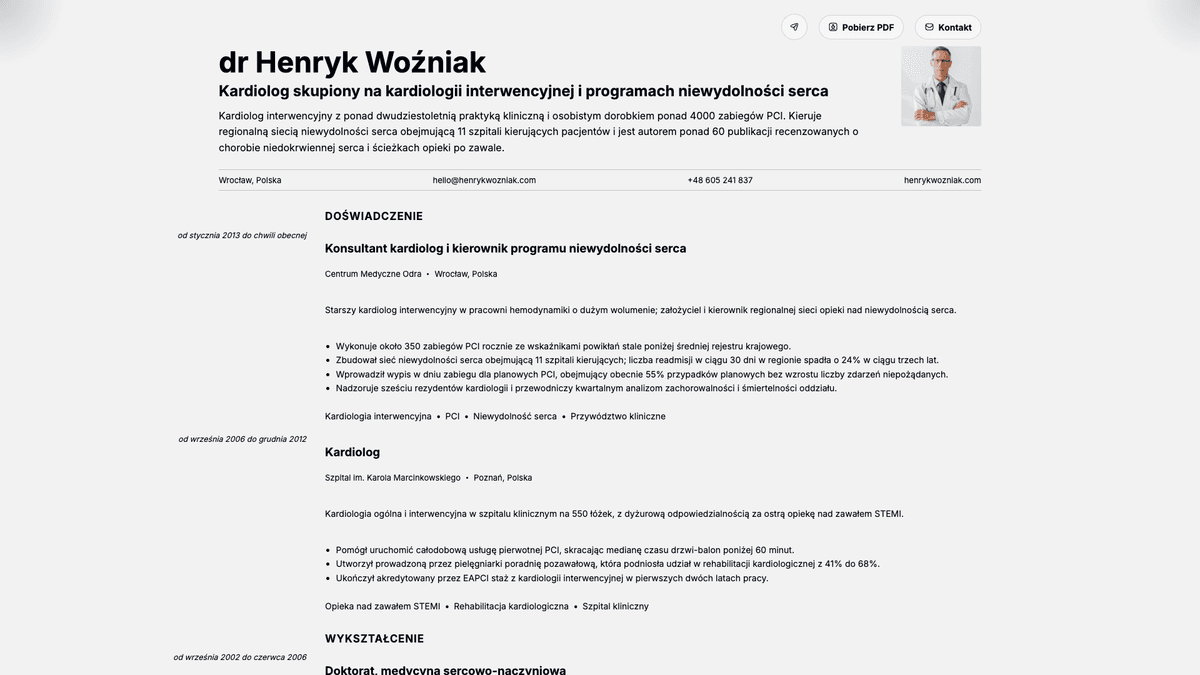 Marble online resume example