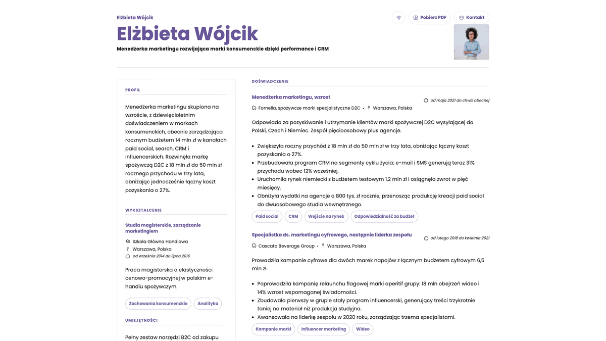 Opal online resume example