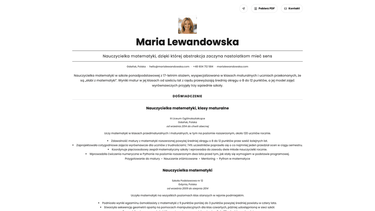 Quartz online resume example
