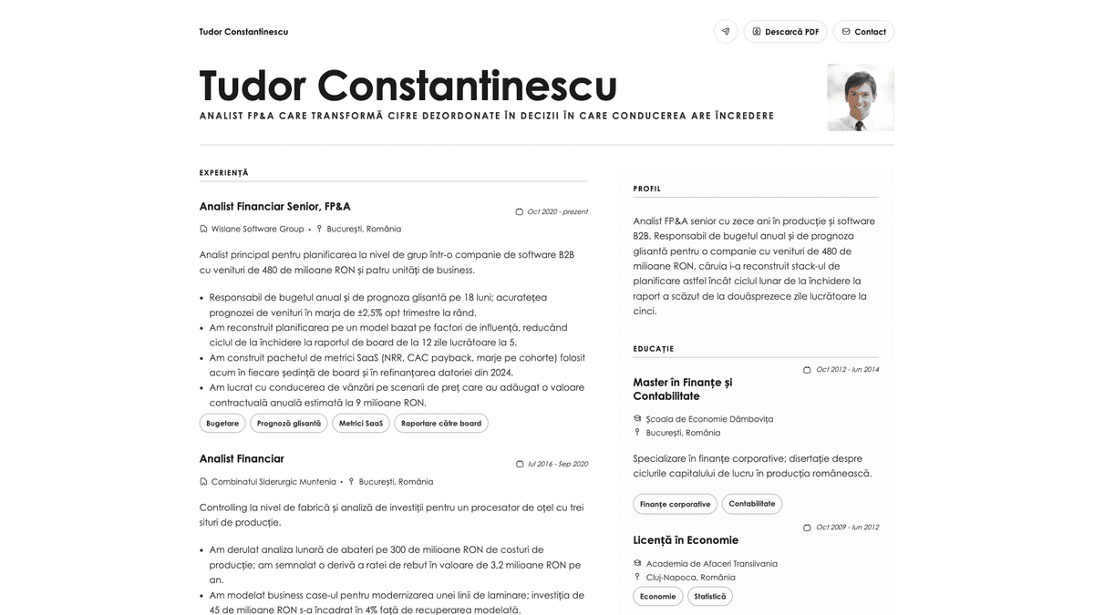 Bronze online resume example