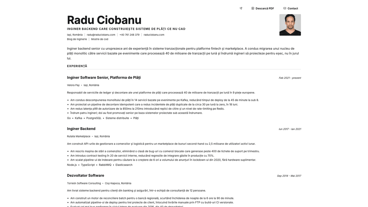 Platinum online resume example