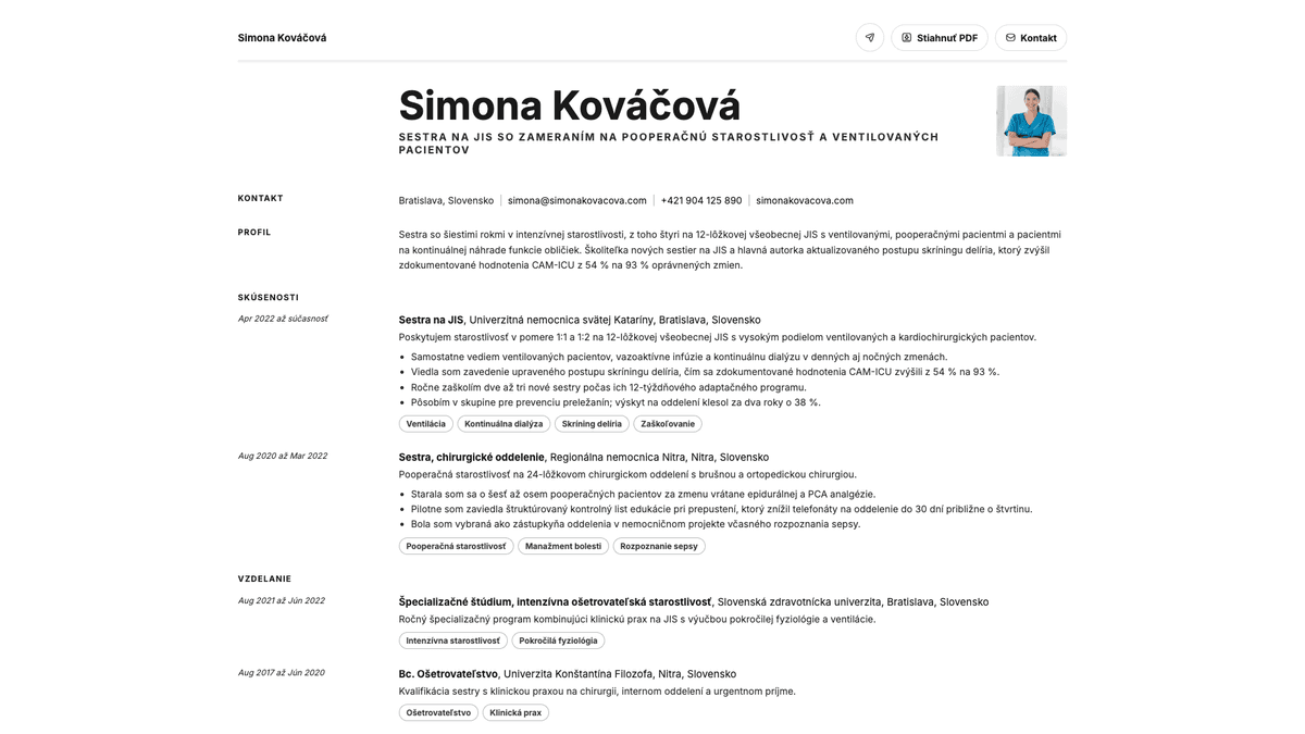 Ivory online resume example