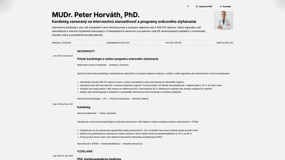 Marble online resume example