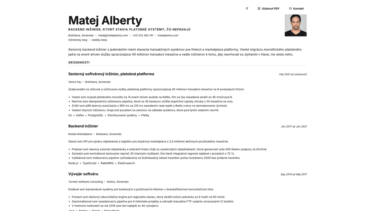 Platinum online resume example