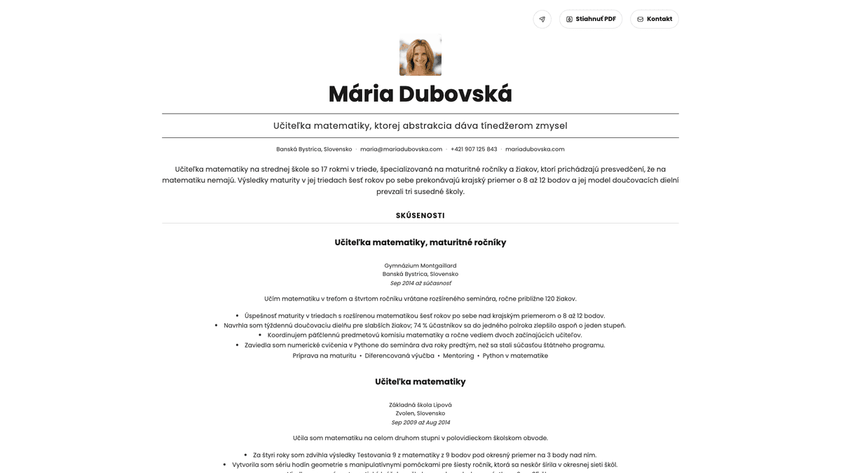 Quartz online resume example