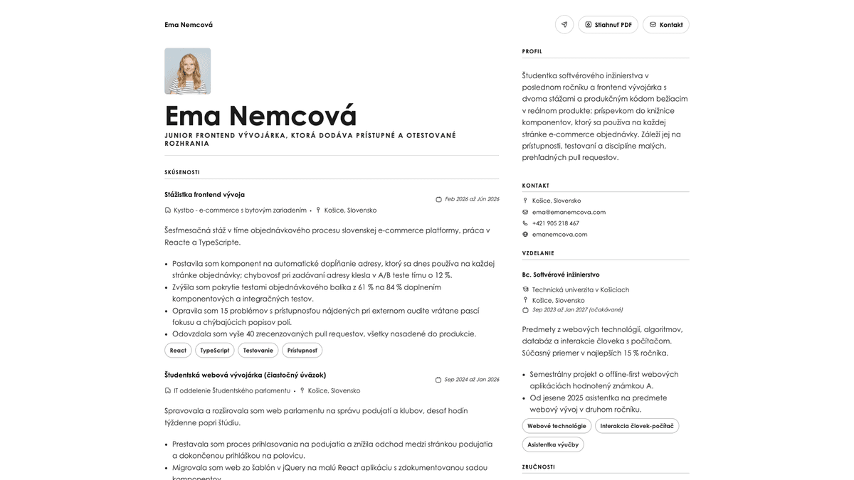 Vanta online resume example