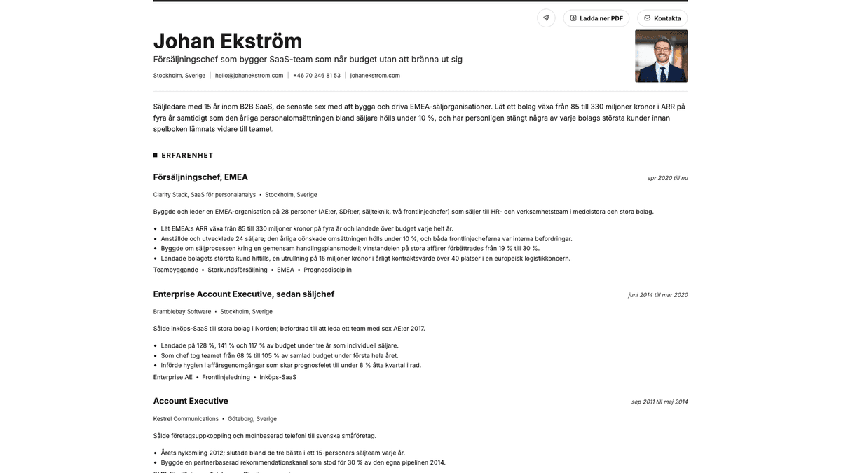Graphite online resume example