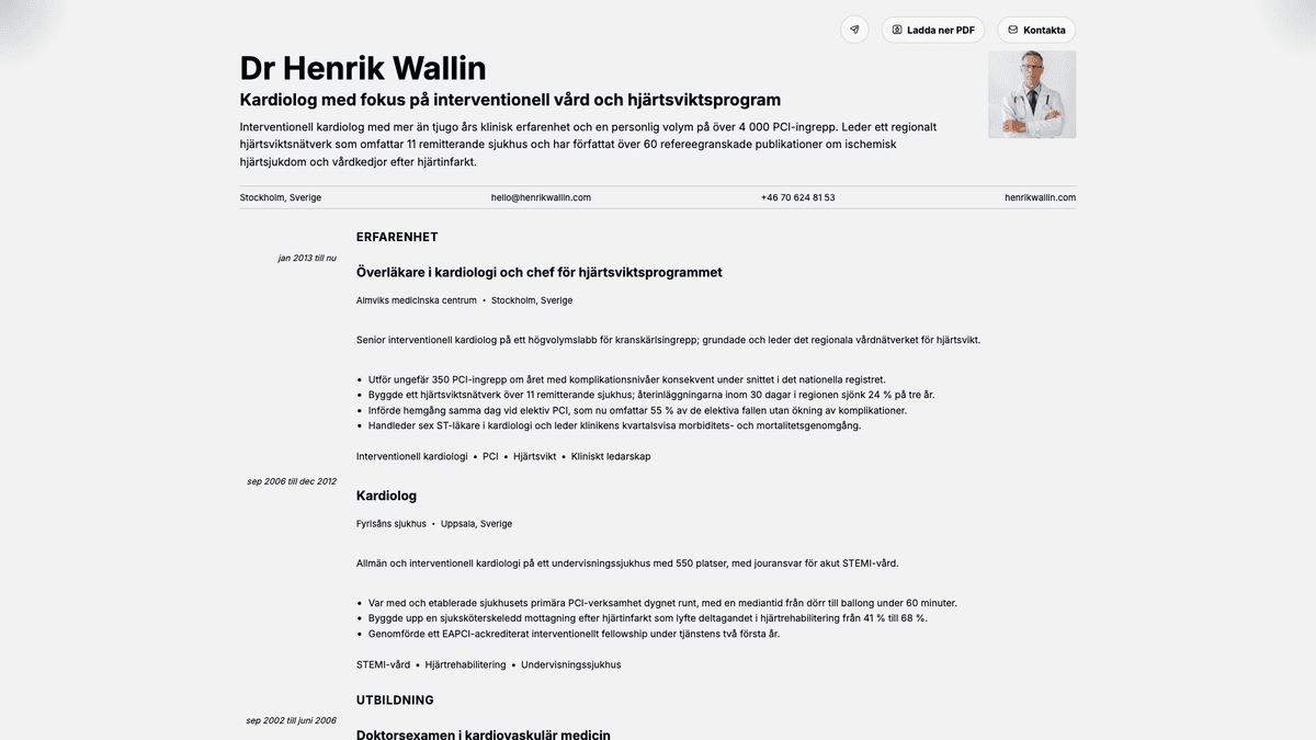 Marble online resume example