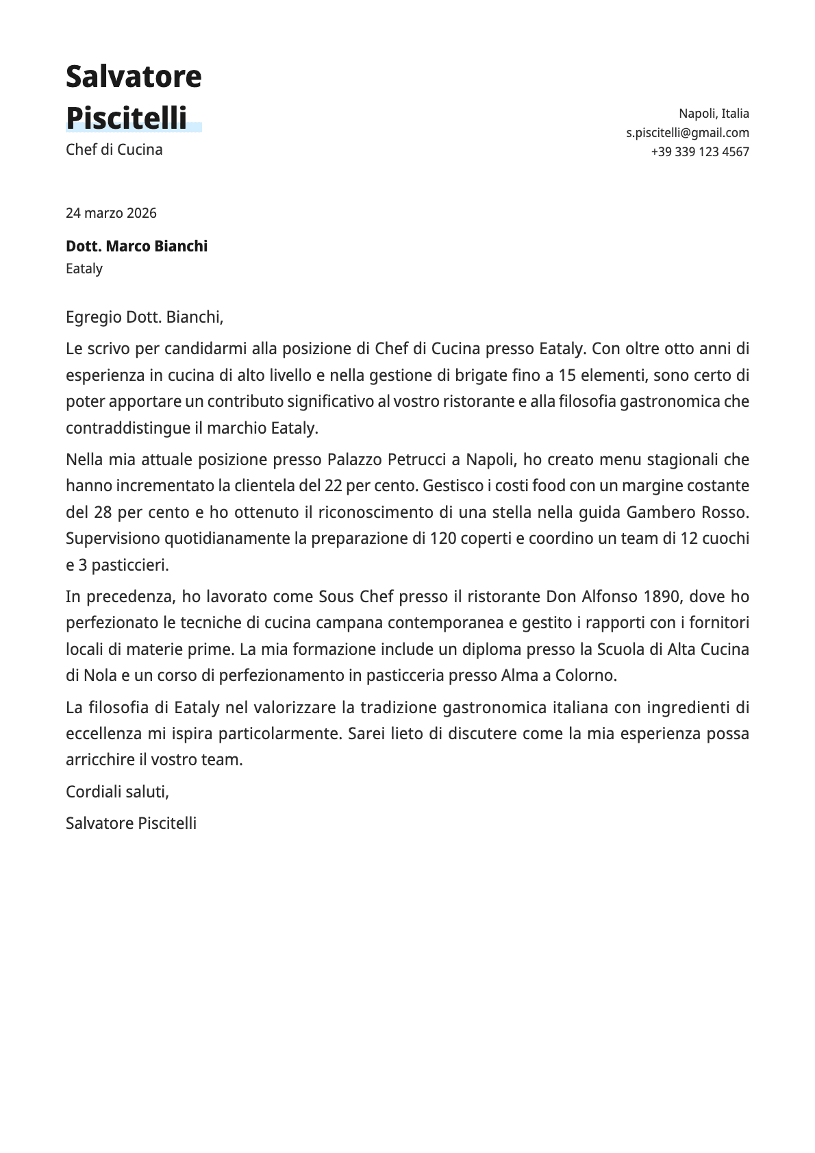 Copper cover letter template preview