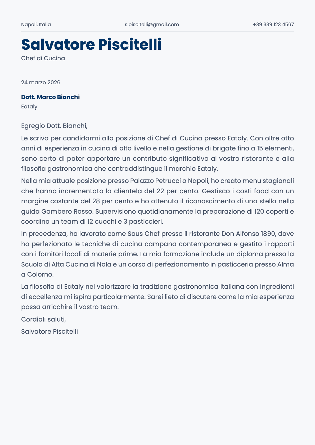 Fern cover letter template preview