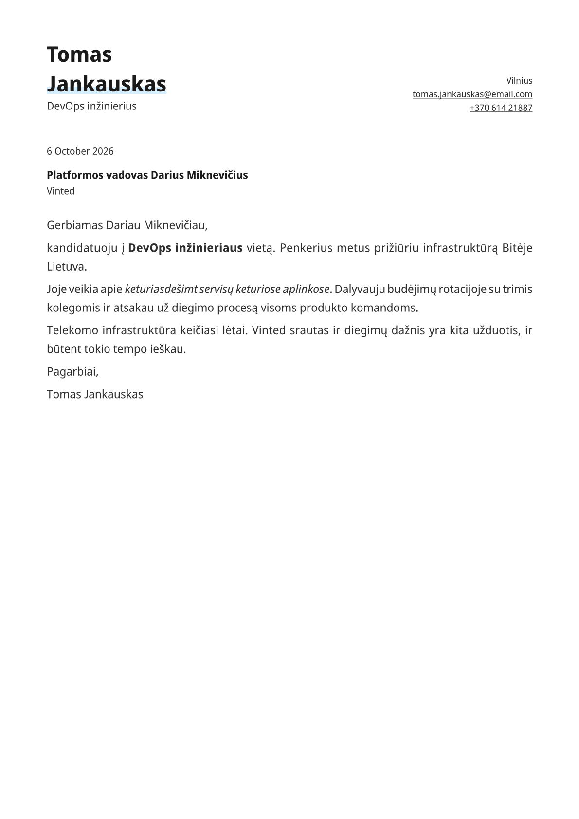Copper cover letter template preview
