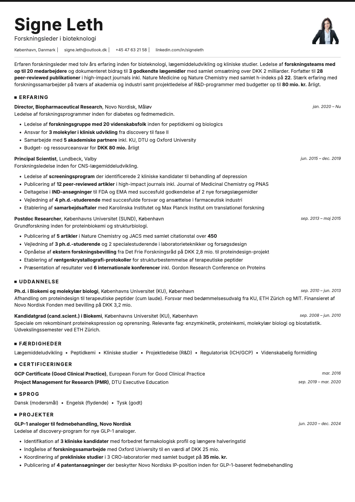 Graphite Photo resume template preview