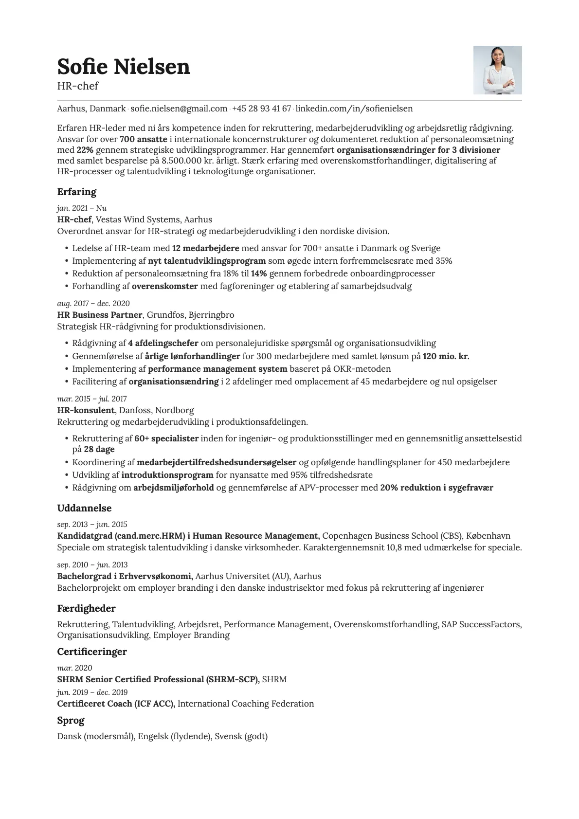 Nickel Photo resume template preview