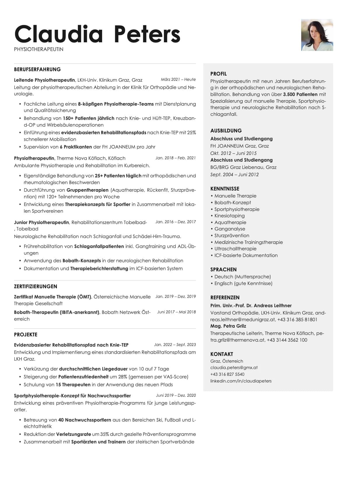 Bronze Photo resume template preview