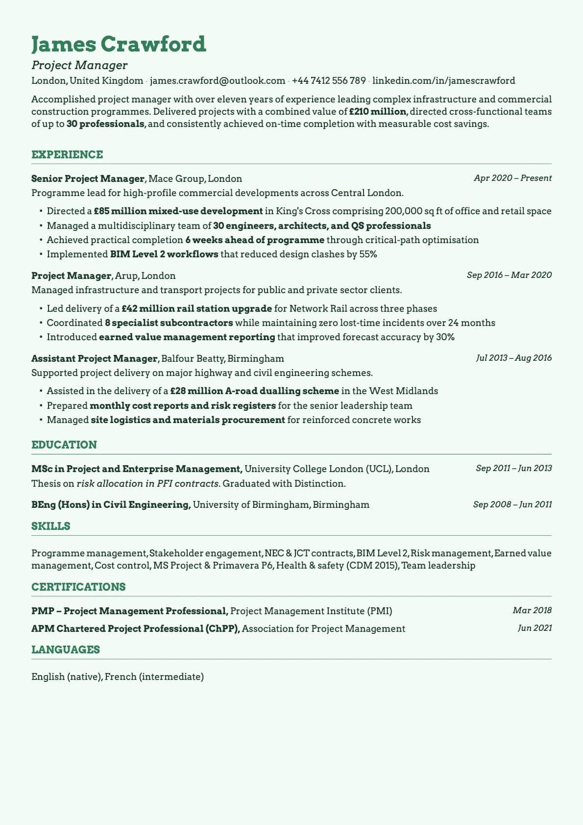 Emerald template preview