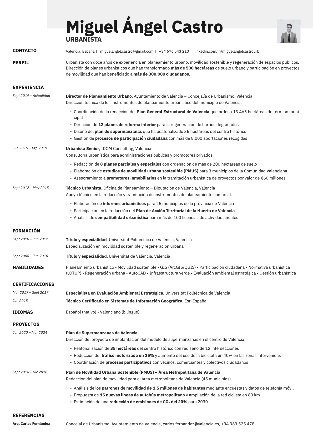 Ivory Photo resume template preview