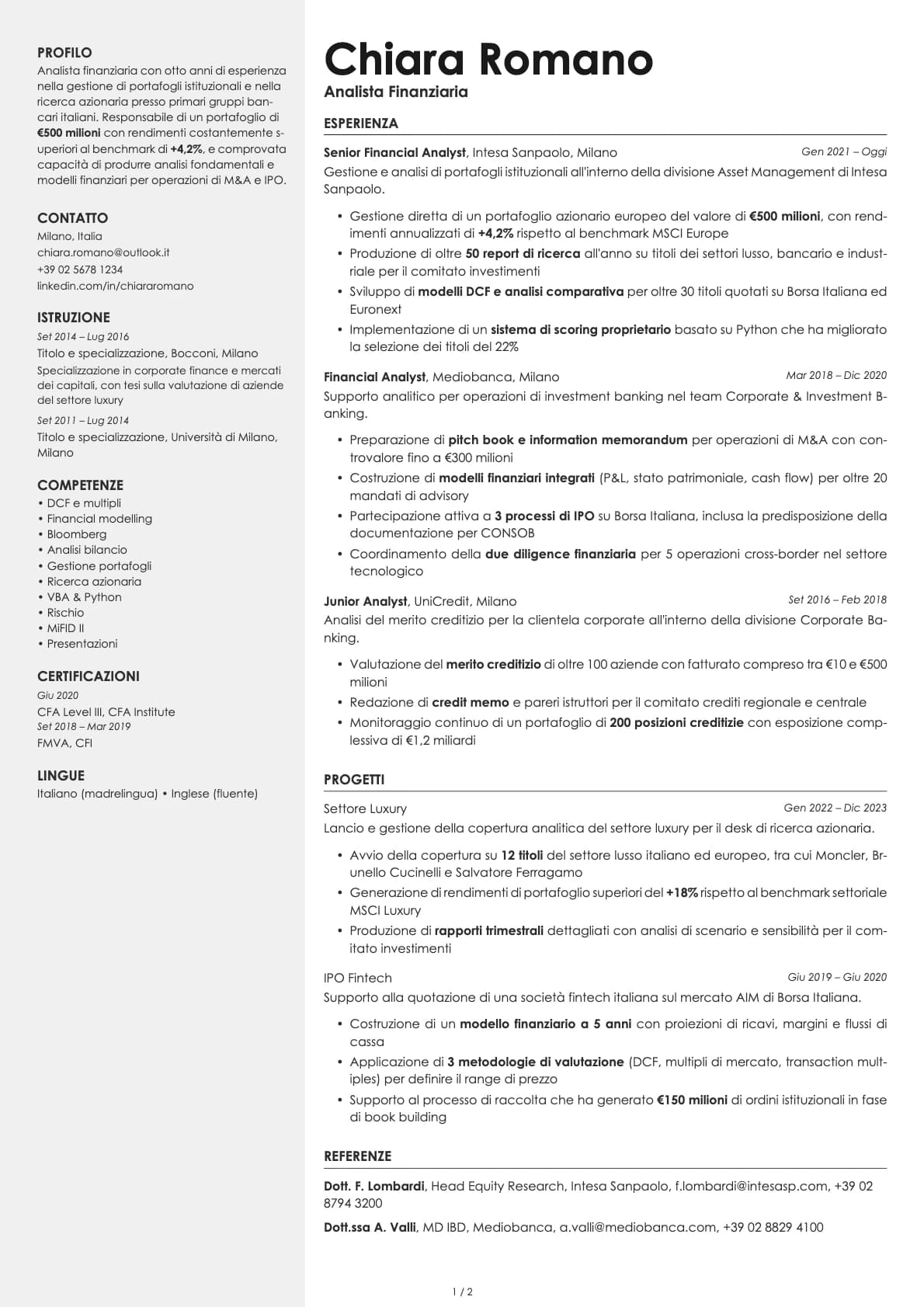 Aurum resume template preview