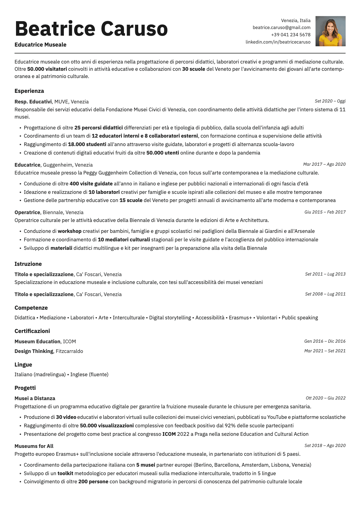 Cobalt Photo resume template preview
