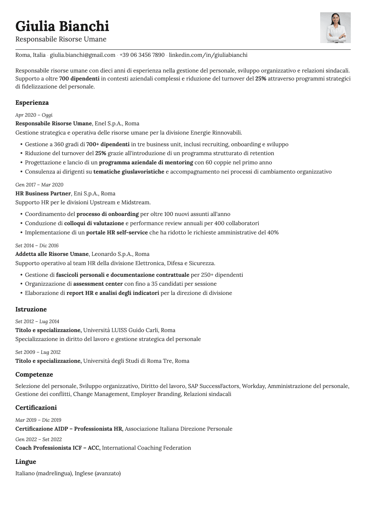 Nickel Photo resume template preview