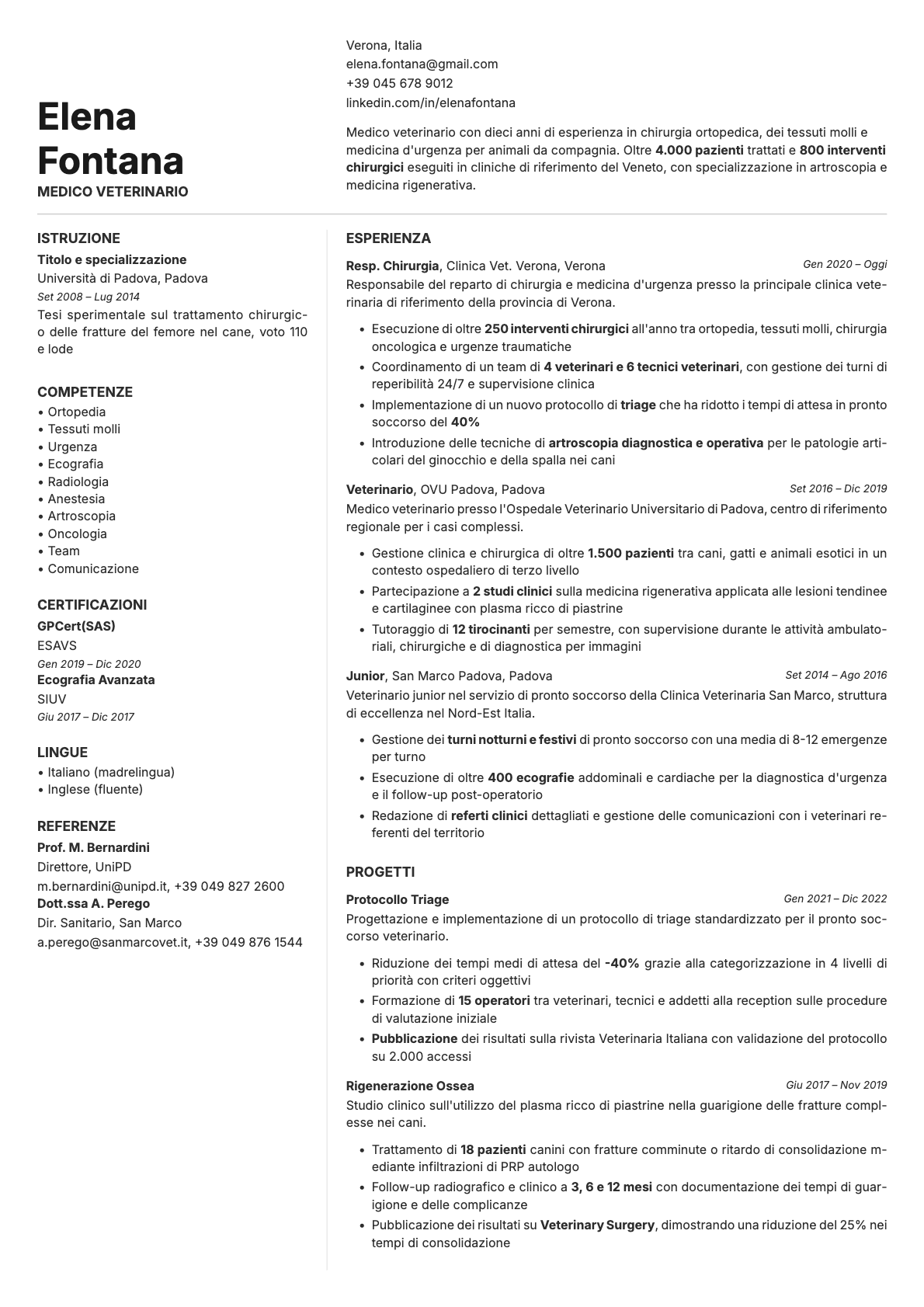 Obsidian resume template preview