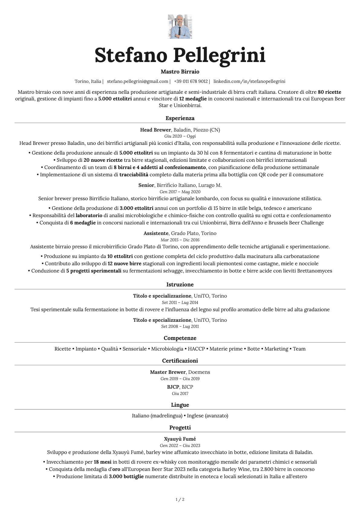 Topaz Photo resume template preview