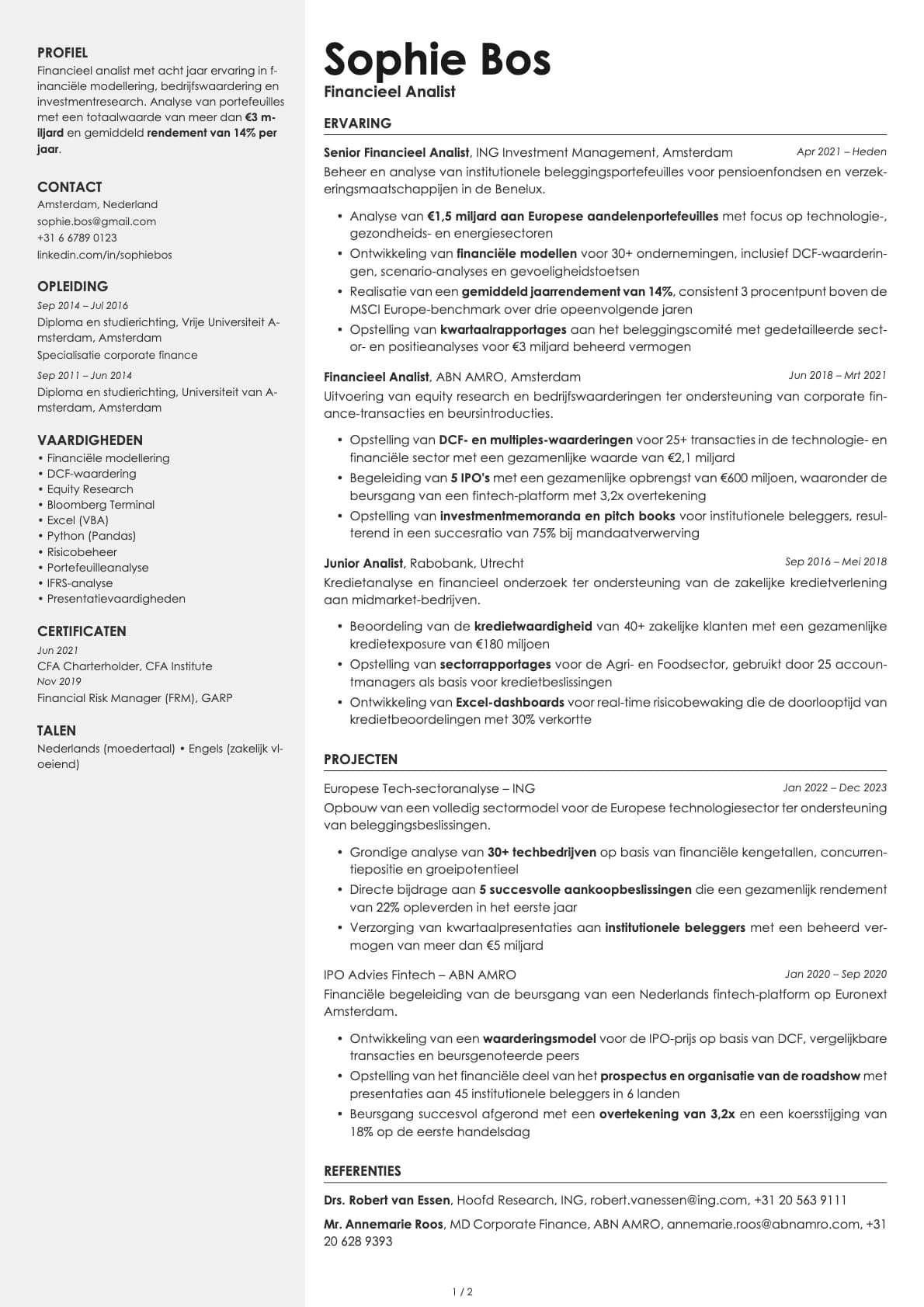 Aurum resume template preview