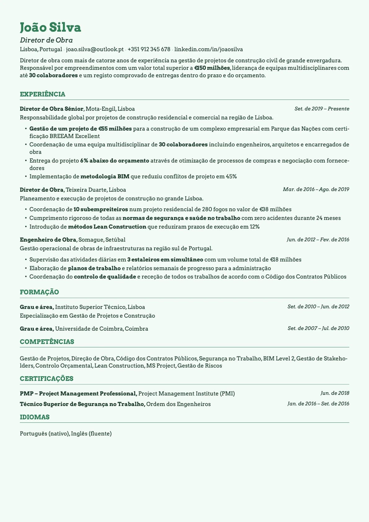 Emerald template preview