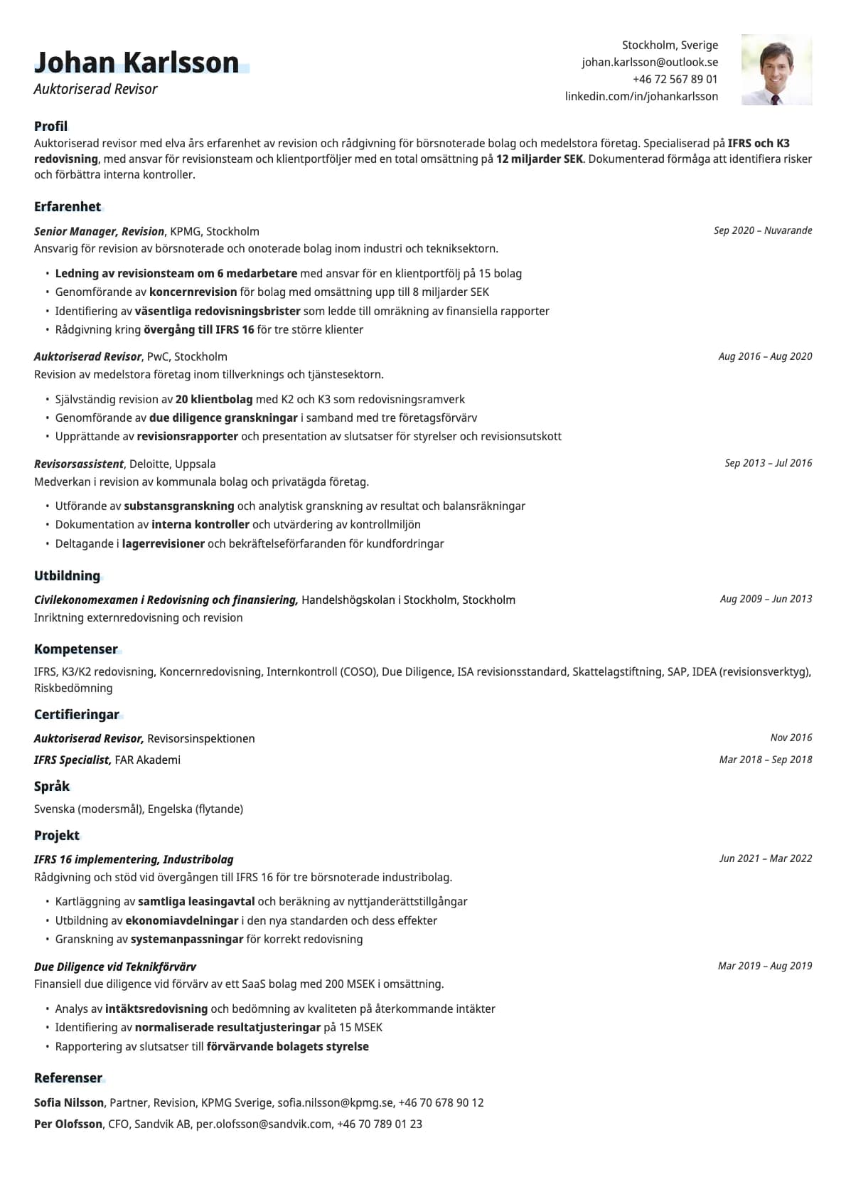 Copper Photo resume template preview
