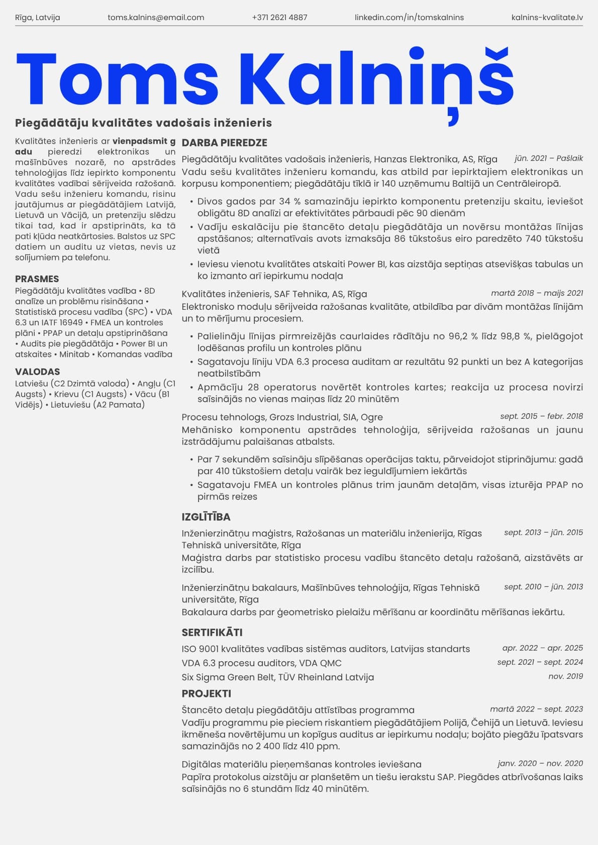 Fern resume template preview