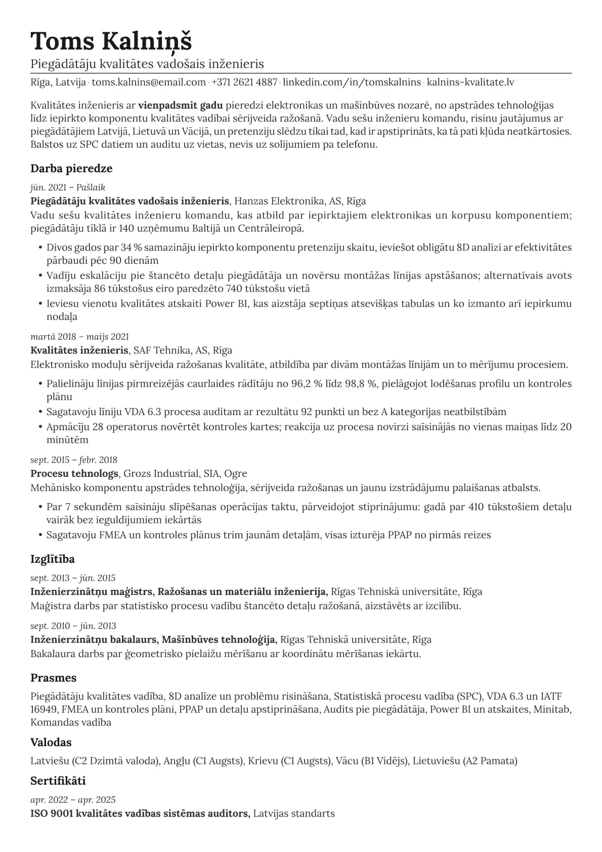 Nickel resume template preview