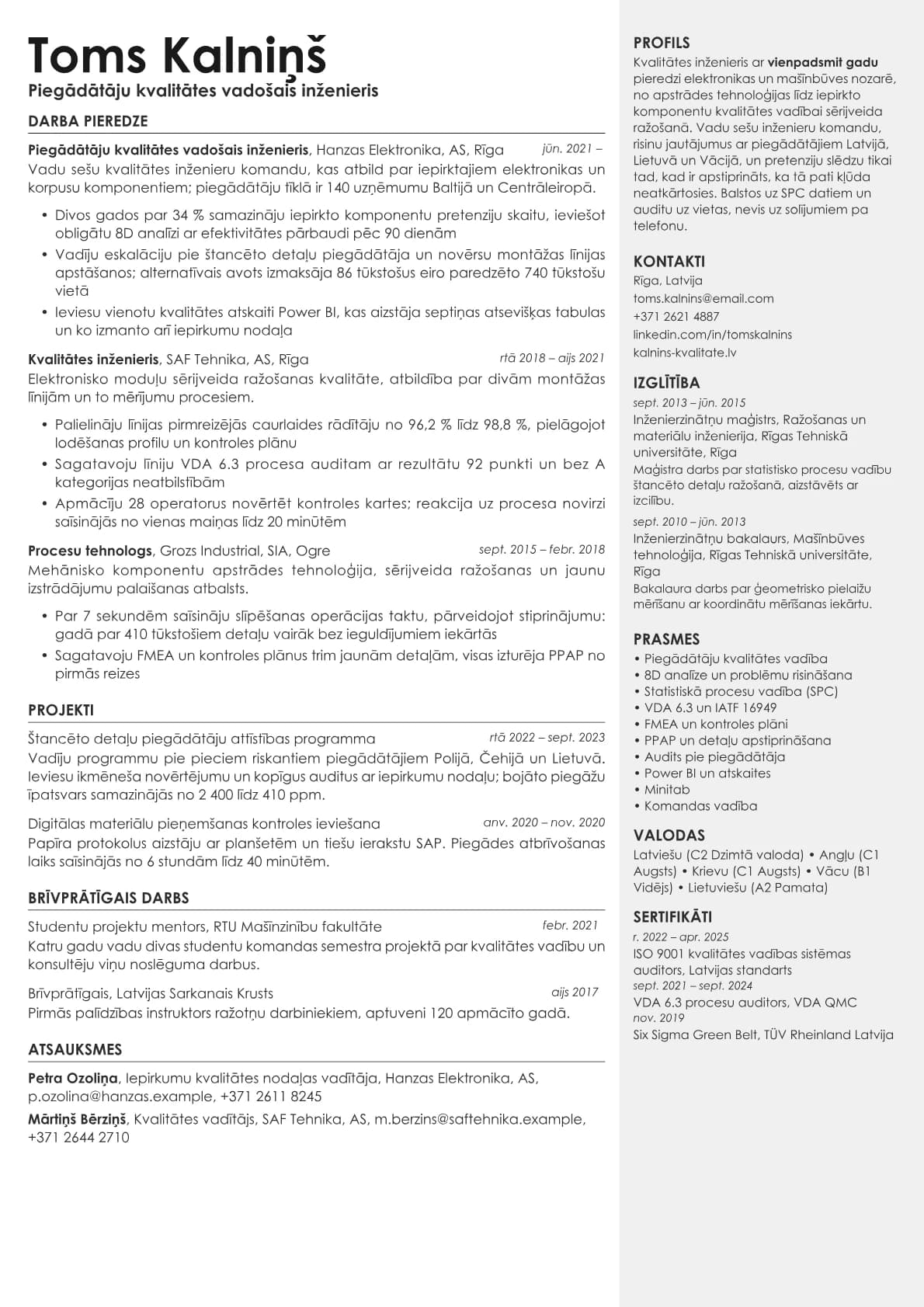 Vanta resume template preview