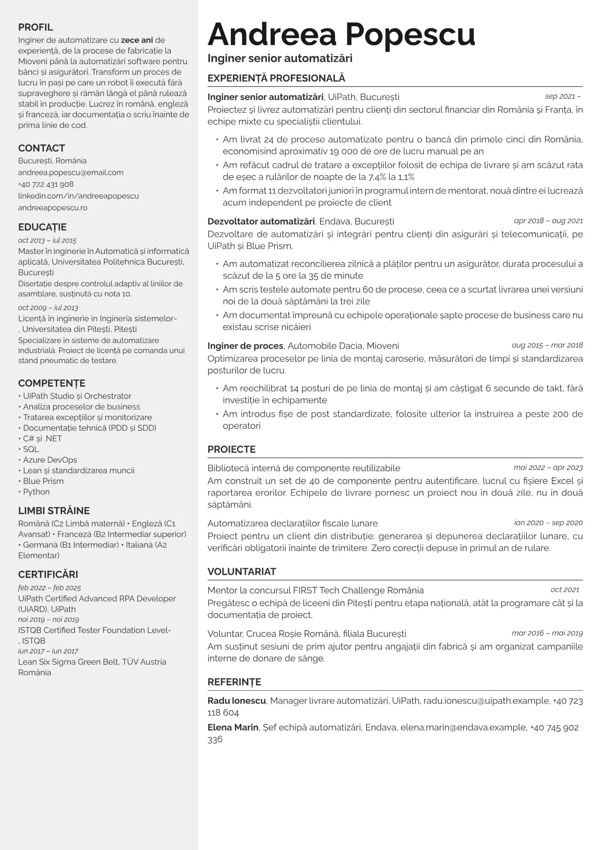 Aurum resume template preview